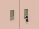 Storage Cabinet 2 pcs Pink 90 x 40 x 130 cm Steel Lockable 3438640