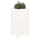 Garden Planter White 40x40x78 cm Solid Wood Pine 825276