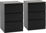 ZNTS Malvern 3 Drawer Bedside 100-103-074