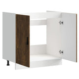 Sink Base Cabinet "Porto" Smoked Oak 80x46x81.5 cm Engineered Wood 853932