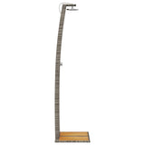 Outdoor Shower Grey 55x60x224 cm Poly Rattan and Acacia Wood 368210