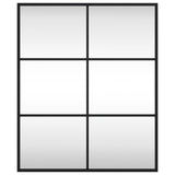 Wall Mirror Black 50x60 cm Rectangle Iron 358647