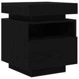 Bedside Cabinet Black Oak 40 x 39 x 48.5 cm Engineered wood 862186