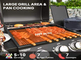 31 Burner Gas BBQ Grill with Storage Cabinet and Shelves, 9.5 kW Gas Barbecue Trolley with 6 Castor T3398P327991