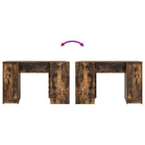 Desk Smoked Oak 120x42x76 cm Engineered Wood 861818