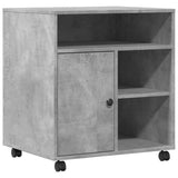 Printer Stand with Wheels Concrete Grey 60x50x67 cm 840628
