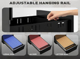 3-Drawer Steel Filing Cabinet with Lock - Black T3398P341253