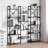 Bookshelf Black Oak 156 x 25 x 167 cm Engineered Wood 868341