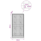 Gabion with 5 mm Wire and 5x10 cm Mesh 100x20x200 cm 3464588