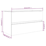 Sink Cabinet with Built-in Basin Smoked Oak Engineered Wood 3120345