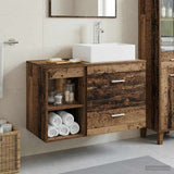 Bathroom Furniture Set 2 pcs Old Wood Engineered Wood 3403894