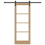 Sliding Door ORKDAL Natural and Black 78 x 202 cm 3331823