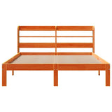 Bed Frame without Mattress Wax Brown 140x190 cm Solid Wood Pine 3306802