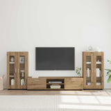 TV Cabinet Set FLORIN 3 pcs Artisan Oak Engineered Wood 3397943