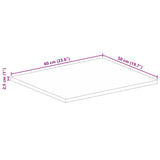 Table Top 60x50x2.5 cm Rectangular Solid Wood Acacia 370915