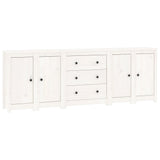 Sideboard White 230x35x80 cm Solid Wood Pine 3114075