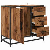 Bathroom Cabinet Old Wood 65 x 33 x 60 cm Engineered Wood 883624