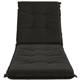Sunlounger Cushion GEMERT 100% Polyester Black 190 x 60 x 9 cm 947384