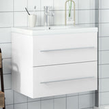 Bathroom Sink Cabinet with Built-in Basin White 3278764