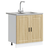 Sink Base Cabinet with Door Porto 2 pcs Brown 80 x 46 x 84.5 cm 3315024