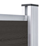 148985 Fence Panel WPC 175x146 cm Black