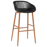5 Piece Bar Set White and Black 3057434