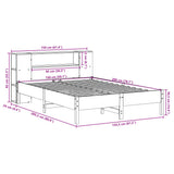 Bookcase Bed without Mattress Wax Brown 150x200 cm King Solid Wood Pine 3322830