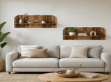 Wall Shelf 2 pcs Old Wood 102 x 13.5 x 37.5 cm Engineered Wood 8014966