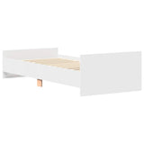 Bed Frame without Mattress White 90x200 cm Engineered Wood 835925
