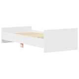Bed Frame without Mattress White 100x200 cm Engineered Wood 835932