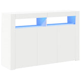 Sideboard with LED Lights White 115.5x30x75 cm 804337