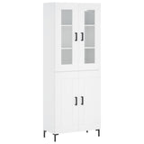 Highboard White 69.5x34x180 cm Engineered Wood 3198337