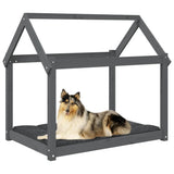 Dog Bed Grey 101x70x90 cm Solid Wood Pine 822214