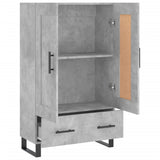 Highboard Concrete Grey 69.5x31x115 cm Engineered Wood 830352