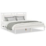 Extra Long Bed Frame without Mattress White 180x210 cm Solid Wood 3309192