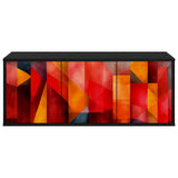Wall-mounted TV Cabinet HEESCH 102 x 33 x 40 cm Black Oak 8007168