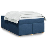 Box Spring Bed with Mattress Blue 120x200 cm Fabric 3285372