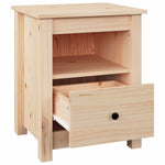 ZNTS Bedside Cabinet 40x35x49 cm Solid Wood Pine 813709