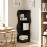 Corner Shelf with Shelf Black 34 x 33 x 102 cm Engineered Wood 899937