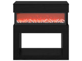 Electric Fireplace Black Oak 64 x 30 x 87 cm Engineered wood 8021104