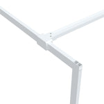 Walk-in Shower Wall White 80x195 cm Clear ESG Glass 152120