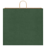 Paper Bags 250 pcs with Handles Green 54x15x49 cm 4101738
