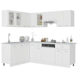 11 Piece Kitchen Cabinet Set Lyon White Engineered Wood 3067663