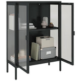 Sideboard Black 75x35x105 cm Glass and Steel 353003