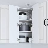Wall Corner Cabinet PORTO High Gloss White 57 x 57 x 80 cm 885429