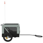 ZNTS Pet Bike Trailer Grey and Black Oxford Fabric&Iron 93909