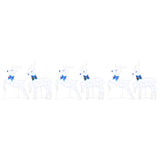 LED Reindeers 6 pcs White Fabric 3385898