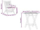 Garden Set 3 pcs Brown Soild Teak Wood 3437395