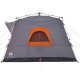 Family Tent Cabin 7-Person Grey and Orange Quick Release 4004218