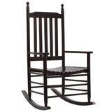 Rocking Chair Brown Poplar hardwood Standard Durable 45699